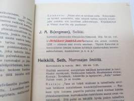 Arvi A. Karisto Kustannusliike Hämeenlinna Luettelo 1900-1907 imestyneestä kirjallisuudesta