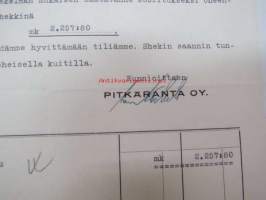 Pitkäranta Oy, Pitkäranta (Nurmisaari), 25.9.1939 -asiakirja
