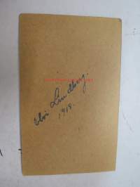 Elvi Lindberg, 1918 -visiittikorttivalokuva