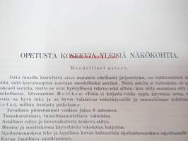 Viiva, muoto ja väri -piirustuksen ja kuvaamataidon opettamisen oppikirja havainnollisine kuvineen ja tuntisuunnitelmineen, aineistossa myös huomattavissa