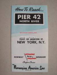 How to reach Pier 42 North River foot of Morton St. New York. N.Y. -esite