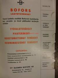 Bofors terästä - myyntiluettelo