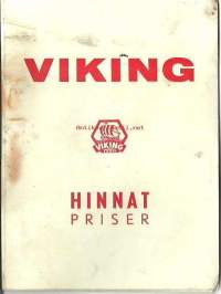Viking kengänkiillotteet, maalit, puhdistusaineet ... hinnat 1962,  40 sivua