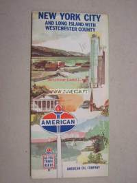 American Oil New York City and Long Island with Westchester County -tiekartta