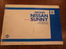 Datsun Nissan Sunny Mallisarja B11 -Käyttöohjekirja