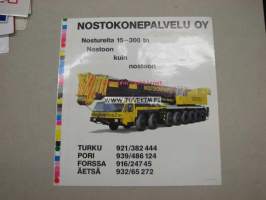 Nostokonepalvelu Oy -tarra