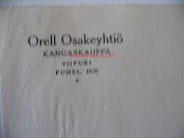 Orell Osakeyhtiö asiakirja 1933