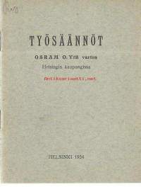 Työsäännöt 1934