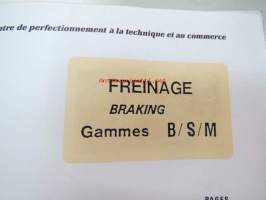 Renault Freinage / Braking Gammes B/S/M -koulutuskirja / huolto-ohjekirja