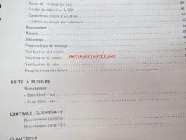 Saviem MR 200 T 23 Équipementnt Électrique Type TP 3L 39 - T 24 Cheminement des faisceaux, U 23 Cabine 822, U 24 Fourgon SB 2, V 22 Carcasse plateau, Carcasse