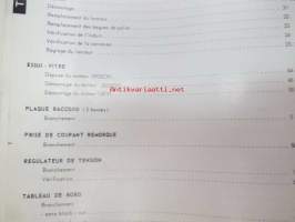 Saviem MR 200 T 23 Équipementnt Électrique Type TP 3L 39 - T 24 Cheminement des faisceaux, U 23 Cabine 822, U 24 Fourgon SB 2, V 22 Carcasse plateau, Carcasse