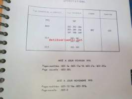 Saviem MR 200 T 23 Équipementnt Électrique Type TP 3L 39 - T 24 Cheminement des faisceaux, U 23 Cabine 822, U 24 Fourgon SB 2, V 22 Carcasse plateau, Carcasse