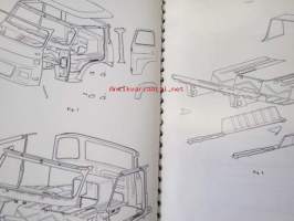 Saviem MR 200 T 23 Équipementnt Électrique Type TP 3L 39 - T 24 Cheminement des faisceaux, U 23 Cabine 822, U 24 Fourgon SB 2, V 22 Carcasse plateau, Carcasse