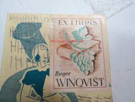 Hinnasto - Oululainen - Kahvihuone (Lahti?) - Ex Libris Birger Winqvist kiinnitettynä