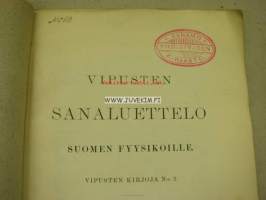 Vipusten sanaluettelo suomen fyysikoille Vipusten kirjoja N:o 2.