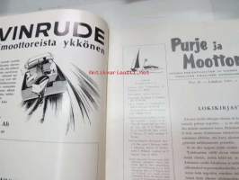 Purje ja Moottori 1962 nr 9 lokakuu, sis. mm. seur. artikkelit / kuvat / mainokset; Joukkuepurjehdus, Mikä Sinisiivessä on vikana?Perämoottorin säädöt,