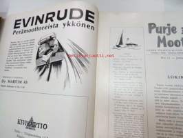 Purje ja Moottori 1961 nr 12 joulukuu, sis. mm. seur. artikkelit / kuvat / mainokset; Mitä opimme kilpapurjehduksissa, Suomen vesihiihdosta, Landströmin laivat,