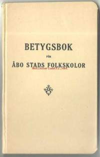 Åbo stads folkskolor , Betygsbok 1936 -1937 - todistus