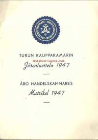 Turun Kauppakamarin Jäsenluettelo 1947