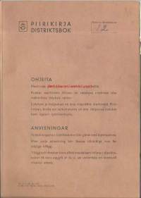 Piirikirja - postinkantajan muistikirja 1964