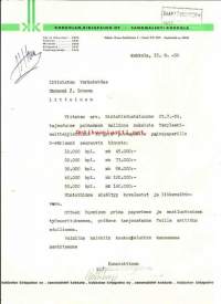 Kokkolan Kirjapaino Oy 1958  - firmalomake