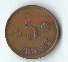 5 penniä  1935