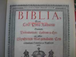 Biblia 1642 - Se on: Coco Pyhä Ramattu Suomexi. Pääramattuin hebrean ja grecan jälken: Esipuhetten/ marginaliain/ concordantiain/ selitösten ja registerein cansa