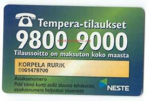 Neste Tempera - asiakaskortti