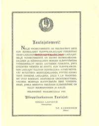 Ylioppilaskunnan Laulajat 40 vuotta 1923