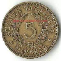 5 markkaa  1930