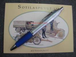 Sotilaspuvut 1922 - Autojoukot - postikortti kulkematon