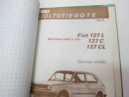 Fiat huoltomateriaalia; Fiat Ritmo-Diesel moottorin teknisiä tietoja ja huolto-ohjeita, Fiat 127 teknisiä tietoja, työkalutietoja ym. kansiossa