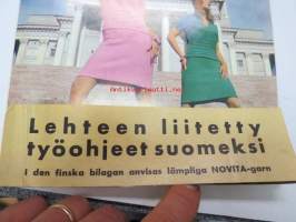Marks modejournal nr 43 -käsityölehti, virkkaus, neulomis- ja ompelumalleja työohjeineen, ruotsinkielinen, mukana suomenkieliset työohjeet