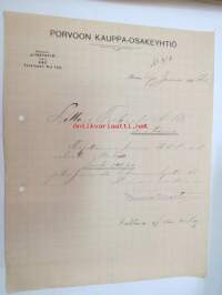 Porvoon Kauppa-Osakeyhtiö, Porvoo, 4.12.1902 -asiakirja