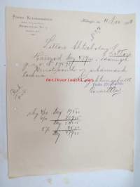 Finska Klädeshandeln, Helsingfors (Helsinki), 11.11.1902 -asiakirja