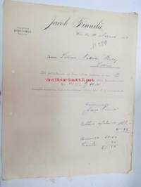 Jacob Finnilä, Wasa (Vaasa), 10.11.1902 -asiakirja