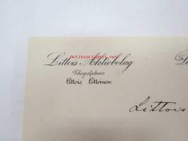 Littois Aktiebolag, Littois, (Littoinen), 7.11.1902 -asiakirja