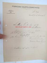Porvoon Kauppa-Osakeyhtiö, Porvoo, 21.10.1902 -asiakirja