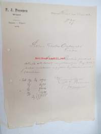 P.J. Pesonen, Wiipuri (Viipuri), 29.4.1902 -asiakirja