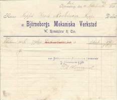 Björneborgs Mekaniska Verkstad W Rosenlew &amp; Co 1903  - firmalomake