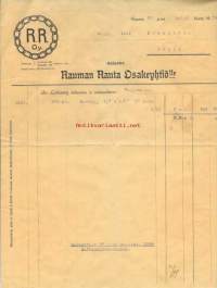 Rauman Rauta Oy 1924  - firmalomake