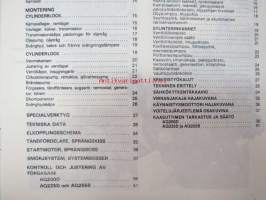 Volvo Penta AQ 200D, AQ 225D, AQ 255B Motorenhet, Moottoriyksikkö -Korjaamokäsikirja / Verkstadshandbok suomeksi ja ruotsiksi