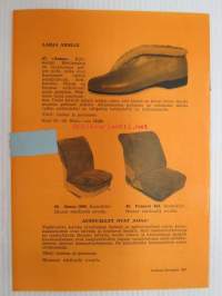 Ahon Turkis, Mieto -postimyyntiluettelo 1967, turkit, turkislakit, saappaat, hansikkaat, autovällyt, istuinsuojat