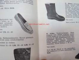 Ahon Turkis, Mieto -postimyyntiluettelo 1967, turkit, turkislakit, saappaat, hansikkaat, autovällyt, istuinsuojat