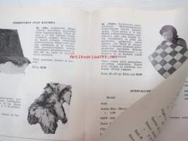 Ahon Turkis, Mieto -postimyyntiluettelo 1967, turkit, turkislakit, saappaat, hansikkaat, autovällyt, istuinsuojat