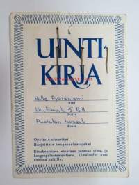 Uintikirja uintisuoritusmerkkeineen 1971-73