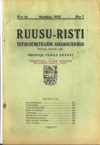 Ruusu-Risti totuudenetsijäin aikakauskirja  1937  nr 7 / tulipuolinaiset totuudetsaarna,
