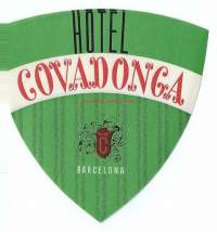 Hotel Covadonca, Barcelona  - hotellimerkki , matkalaukkumerkki