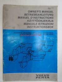 Volvo Penta AQAD30/DP, MD30/MS2, TMD30/MS3C, TAMD30/MS3C, AQAD40/290, DP, TMD40/MS3C, TAMD40/MS3C owner´s manual, Betriebsanleitung, Manuel D´instructions, Libro