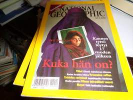 National Geographic 4/2002 Kuka hän on?. Tiibet, Kenian harjaton leijona, lepakkopelko, Kiinan taivaalliset vuoret